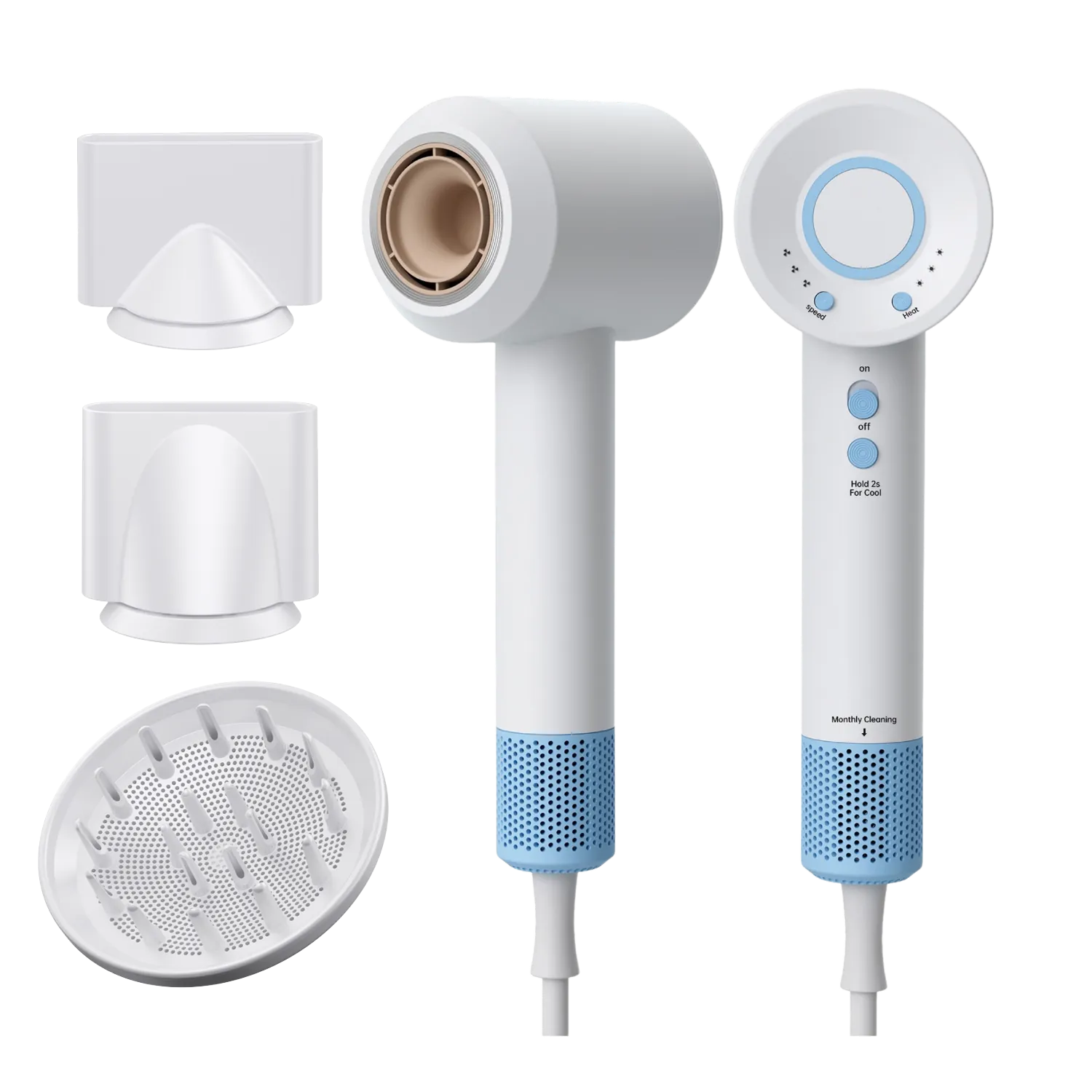 EJanMay M5 high-speed hair dryer with attachments